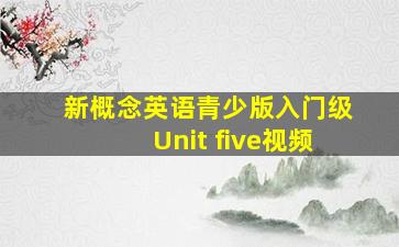 新概念英语青少版入门级Unit five视频